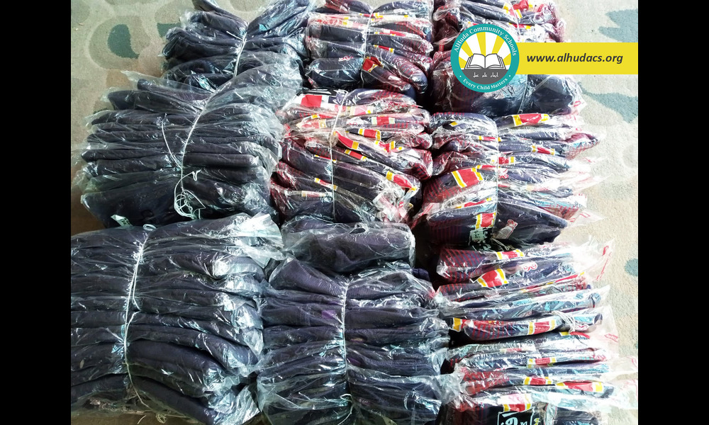 Sweater distribution to students